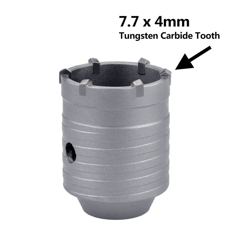 GUICGOC 30mm (1-3/16 inch) Concrete Hole Saw with 220mm SDS Plus Connecting Rod, Tungsten Carbide Teeth (7.7mm x 4mm) Cement Hole Saw for Concrete Cement Brick Wall Stone 30mm (1-3/16 inch) - Image 2